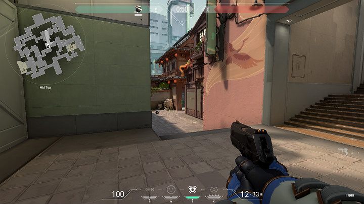 In the picture above you can see notice a player who took an example position at the Mid Top - Valorant: Split map description for defenders and attackers, callouts - Maps - Valorant Guide
