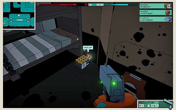 The easiest way to get ammo is to look for loot while exploring enemy ships - How to get ammo in Void Bastards? - FAQ - Void Bastards Guide and Tips