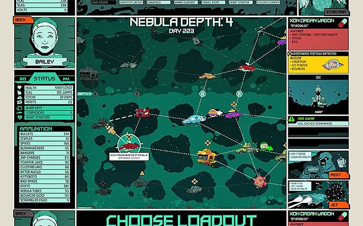 Die Karte des Nebels zeigt hauptsächlich andere Schiffe – Nebula-Erkundung in Void Bastards – Spielgrundlagen – Void Bastards-Anleitung und Tipps