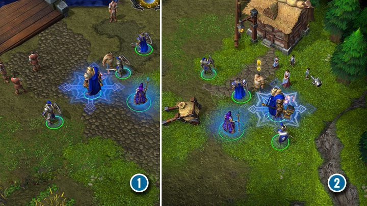Die Brücke ist zerstört, aber es gibt eine alternative Route (bspan class=wcn1/span/b).  Unterwegs triffst du Dorfbewohner, die vor den Banditen fliehen.  Als Dank für den gewährten Schutz erhalten Sie von einem der Dorfbewohner einen Gegenstand (bspan class=wcn2/span/b).  - Verheerende Auswirkungen der Pest |  Komplettlösung für Warcraft III Reforged – Human Campaign – Warcraft III Reforged Guide