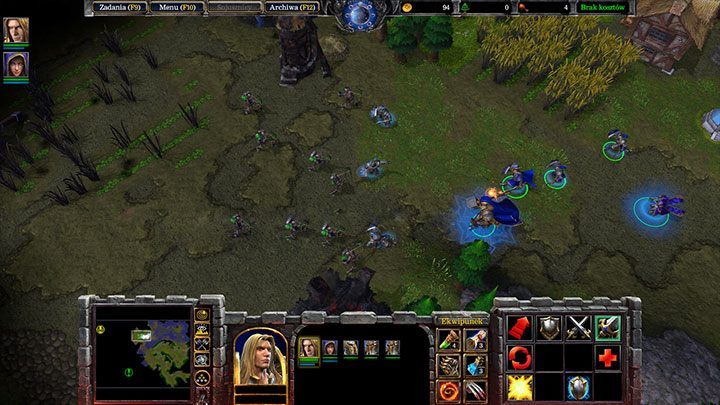 Der Kampf gegen Skelette kann eine Herausforderung sein – greifen Sie eine ganze Gruppe einzelner Ziele an und verwenden Sie Arthas Holy Light, um Ihre Soldaten zu heilen und den Feind anzugreifen.  - Verheerende Auswirkungen der Pest |  Komplettlösung für Warcraft III Reforged – Human Campaign – Warcraft III Reforged Guide