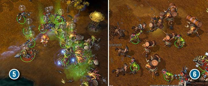 Der Kampf gegen eine Gruppe Murlocs ist nicht einfach, aber wenn man alle Überlebenden gefunden hat, kommt man ohne Probleme zurecht (span class=wcn5/span).  Verwenden Sie erworbene Gegenstände wie die Schriftrolle des Schutzes und den Heilschutz.  Verwenden Sie ein ähnliches Schema, um das Dorf Tauren zu verteidigen (span class=wcn6/span).  - Landung |  Komplettlösung für Warcraft III Reforged – Ork-Kampagne – Warcraft III Reforged-Leitfaden