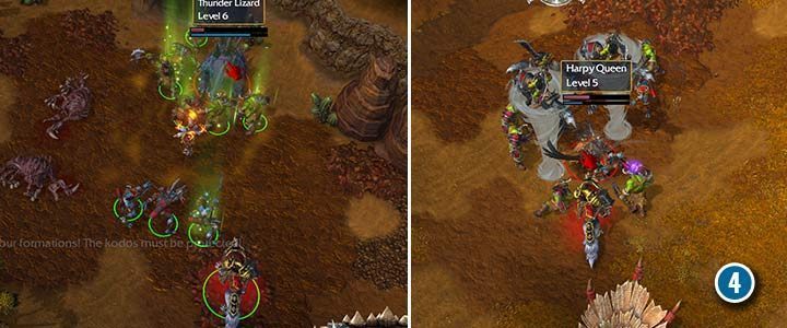 Heilschutzzauber sind ein großartiges Werkzeug, um Truppengruppen zu heilen, und Sie können sie während des Kampfes verwenden.  Die Tiere in der Nähe haben wertvolle Gegenstände für deinen Helden.  Die Reiter werden nützlich sein, um Gebäude zu zerstören und fliegende Einheiten zu fangen.  - Der lange Marsch |  Komplettlösung für Warcraft III Reforged – Ork-Kampagne – Warcraft III Reforged-Leitfaden