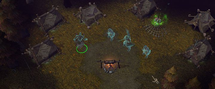 Der Schatten ist eine Aufklärungseinheit, die nicht angreifen kann, aber für die meisten Feinde unsichtbar ist.  Außerdem können Shades unsichtbare oder versteckte Feinde erkennen.  - Durch die Asche stapfen |  Komplettlösung für Warcraft III Reforged – Kampagne der Untoten – Leitfaden für Warcraft III Reforged