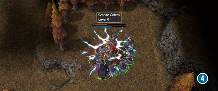 Der mächtige Golem verfügt über ein wertvolles Artefakt für Ihren Helden, ist aber eine sehr mächtige Einheit, die viele Feinde in seiner Nähe betäuben kann.  - Die Toten ausgraben |  Komplettlösung für Warcraft III Reforged – Kampagne der Untoten – Leitfaden für Warcraft III Reforged