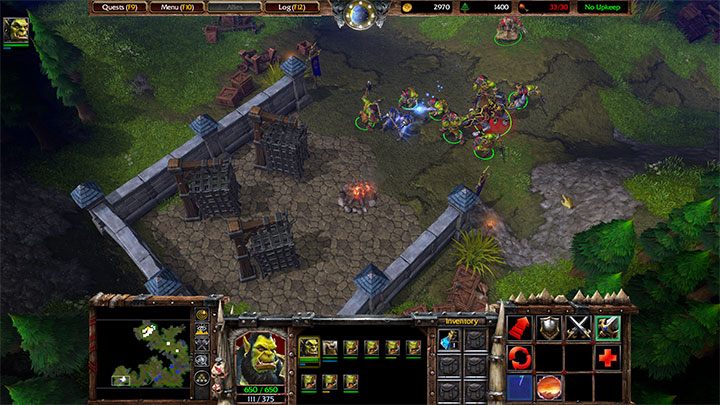 Jeder Kampf in der Nähe der Käfige ist eine Gelegenheit, zusätzliche Krieger zu gewinnen.  - Abflüge |  Komplettlösung für Warcraft III Reforged – Prolog – Leitfaden für Warcraft III Reforged