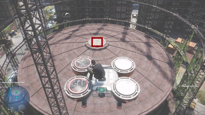 The easiest way to get to this tech point is to break down a wooden wall with painted red X, which can be found near the main gate - Watch Dogs Legion: Tech Points - map of Lambeth, collectible locations - Lambeth - Watch Dogs Legion Guide