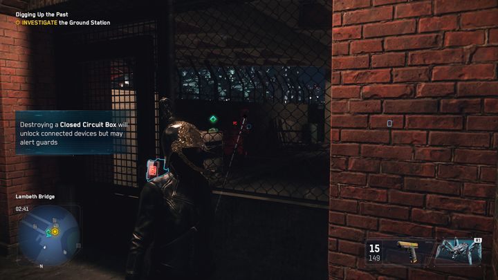 Go under the bridge, you will find a room there, which is closed - Watch Dogs Legion: Burying the past - a solusion, description of the passage - DedSec Missions - Watch Dogs Legion Guide