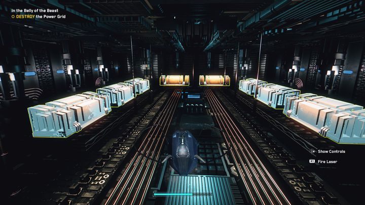 The last, final room is a collection of many generators, which you must destroy with a laser to complete the drone mission - Watch Dogs Legion: In the Belly of the Beast - guide, walkthrough description - Albion Missions - Watch Dogs Legion Guide