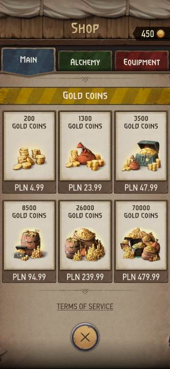 You can also purchase coin sets in the game, which you will then have at your disposal - The Witcher Monster Slayer: In-game content - what can you buy? - Shop - The Witcher - guide to the game