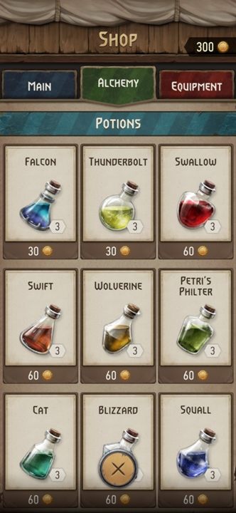 In the store, you can purchase all the potions that are available in the game - The Witcher Monster Slayer: In-game content - what can you buy? - Shop - The Witcher - guide to the game
