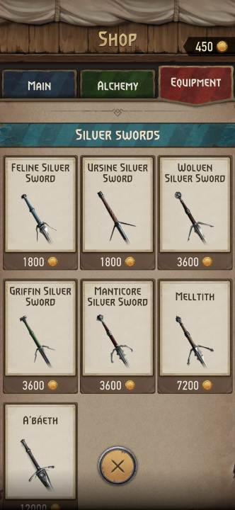 There are seven steel swords available in the store - The Witcher Monster Slayer: In-game content - what can you buy? - Shop - The Witcher - guide to the game