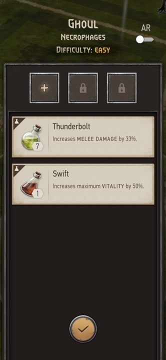 There are 9 potions in the game that affect your abilities in battle - The Witcher Monster Slayer: Combat - battle preparations - Fight - Witcher Monster Slayer Guide