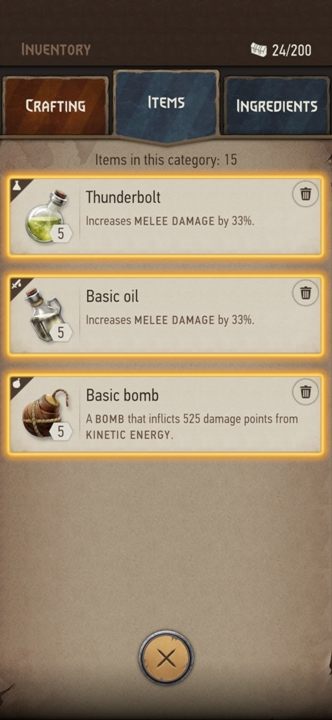 Bombs are a great way to deal a lot of damage to your opponent - The Witcher Monster Slayer: Combat - battle preparations - Fight - Witcher Monster Slayer Guide