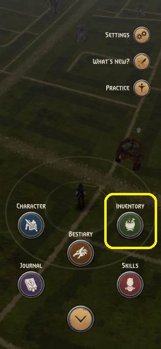 Next, enter the inventory available on the right - The Witcher Monster Slayer: Crafting - Crafting - Witcher Monster Slayer Guide