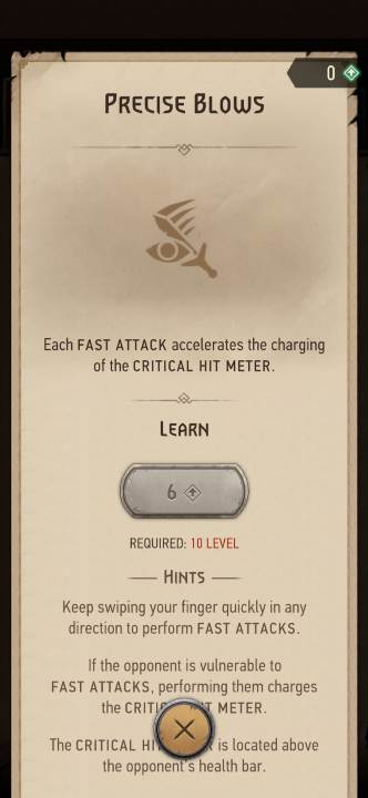 Effect: increases the critical hit charge rate for fast attacks - The Witcher Monster Slayer: Skills - combat - Skills - Witcher Monster Slayer Guide
