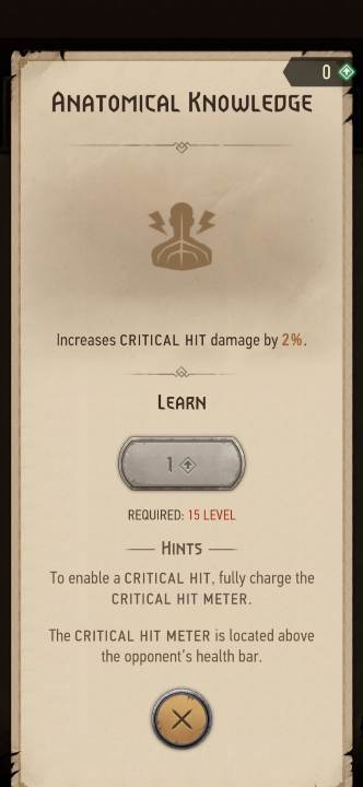Effect: increases critical hit damage - The Witcher Monster Slayer: Skills - combat - Skills - Witcher Monster Slayer Guide