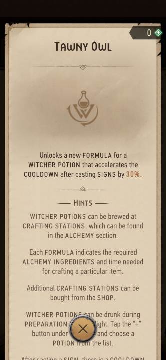 Effect: allows you to create the Tawny Potion - The Witcher Monster Slayer: Skills - alchemy - Skills - Witcher Monster Slayer Guide