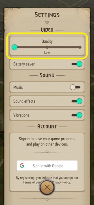You'll immediately see the "Graphics" section, and right below that, quality - Witcher Monster Slayer: Bugs - are there any? - FAQ - Witcher Monster Slayer Guide