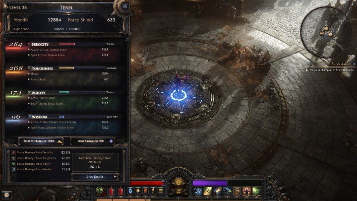 The option to reset passive skills (skill tree) is located in the attributes - Starting tips for Wolcen - Basics - Wolcen Lords of Mayhem Guide