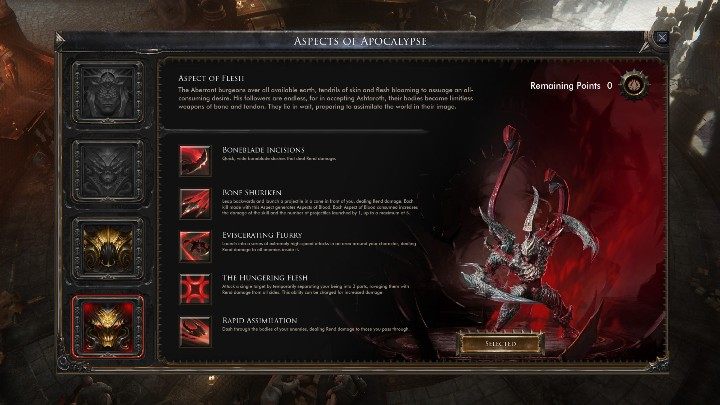 Boneblade Incisions - a fast slash that deals rend damage - Apocalyptic form in Wolcen - Basics - Wolcen Lords of Mayhem Guide