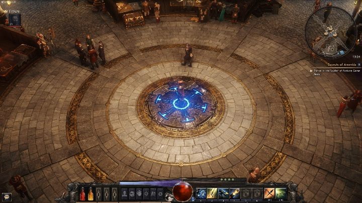 You move between locations via active blue circles - Map in Wolcen - Basics - Wolcen Lords of Mayhem Guide