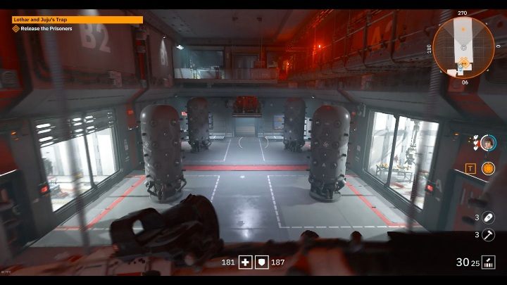 This crate is hidden on one of the lamps - Secrets and collectibles in Lab X | Wolfenstein Youngblood - Collectibles and secrets - Wolfenstein Youngblood Guide