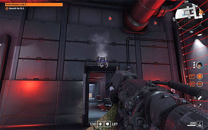 To enter the control room you must use the Elektrokraftwerk gun on one of the fuse boxes above the door - Raid Mission Lab X | Wolfenstein Youngblood Walkthrough - Main story - Wolfenstein Youngblood Guide