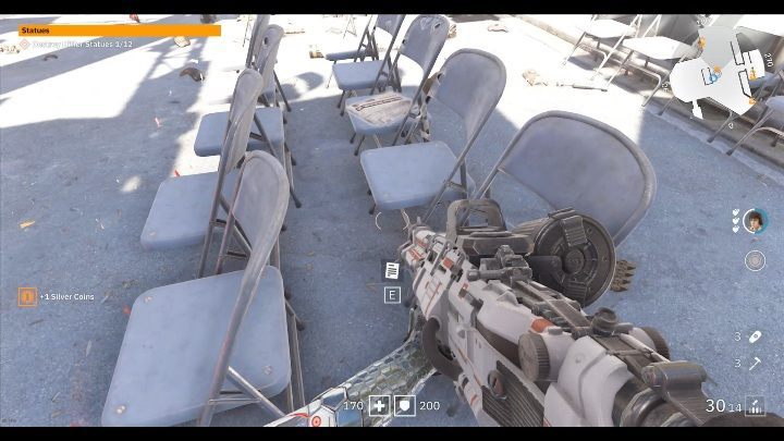 Youll find the newspaper on the chairs in front of the speech venue - Secrets and collectibles in Little Berlin | Wolfenstein Youngblood - Collectibles and secrets - Wolfenstein Youngblood Guide