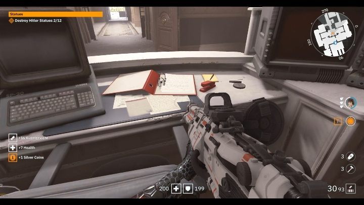 On a huge table, under the red binder is a note - Secrets and collectibles in Little Berlin | Wolfenstein Youngblood - Collectibles and secrets - Wolfenstein Youngblood Guide
