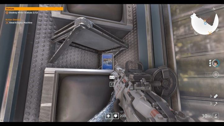 You will find a blue cassette on the storefront, full of TVs - Secrets and collectibles in Little Berlin | Wolfenstein Youngblood - Collectibles and secrets - Wolfenstein Youngblood Guide