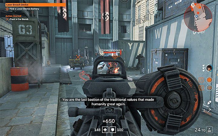 Every killed opponent in Wolfenstein: Youngblood gives you experience points, but its not worth wasting time on cleaning the area of all enemies, because they can respawn - Starting Tips for Wolfenstein Youngblood - Basics - Wolfenstein Youngblood Guide