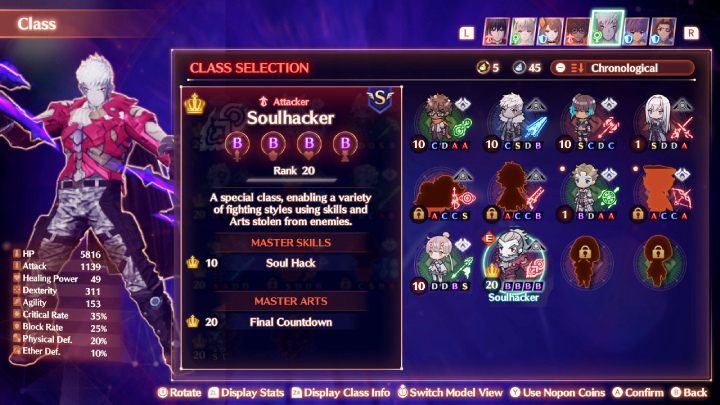 The Soulhacker class is not assigned to one role, which is why each character is suitable for that class - Xenoblade 3: Character classes - a list of all - Basics - Xenoblade Chronicles 3 Guide