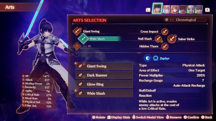 You can change the unlocked skills in the Characters -> Arts tab - Xenoblade 3: Combat - Combat Arts, Talent Arts, Master Arts - Basics - Xenoblade Chronicles 3 Guide