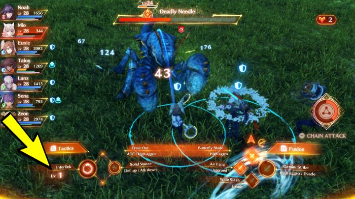 Um das Interlink-Level zu erhöhen, müssen Sie die Fusion Arts-Technik verwenden, die Master Arts und Combat Arts in einem Angriff kombiniert – Xenoblade 3: Ouroboros – Interlink – Grundlagen – Xenoblade Chronicles 3 Guide